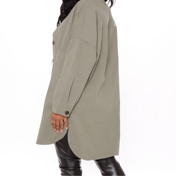 Fashion Nova Olive Shacket - Picture 2 of 2